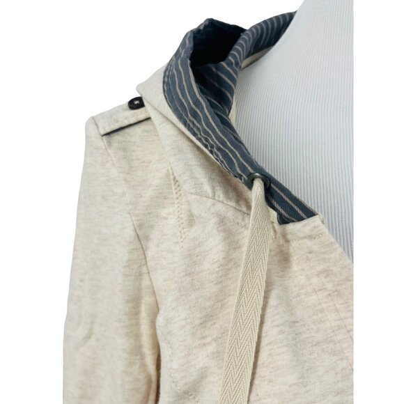 Vintage Free People Beige Hooded Eyelet Trim Empires Waist Babydoll Top - Picture 3 of 12